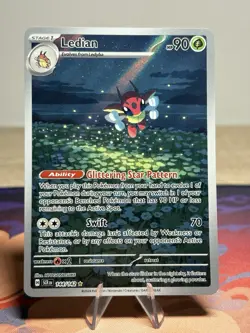 Ledian 144/142 Pokemon TCG Stellar Crown Illustration Rare Holo Pokemon Card NM - Image 1