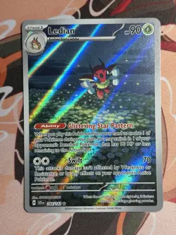 Ledian 144/142 Pokemon TCG Stellar Crown Illustration Rare Holo Pokemon Card NM - Image 2