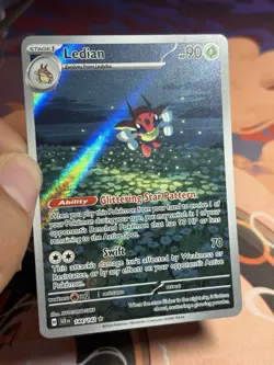 Ledian 144/142 Pokemon TCG Stellar Crown Illustration Rare Holo Pokemon Card NM - Image 3