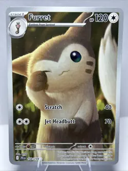 Furret 168/159 SV09: Journey Together Holo Illustration Rare Pokemon TCG NM - Image 1