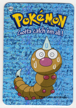 Weedle #013 - Vintage Pokemon Vending Prism Holo Sticker Card 2000 Nintendo - Image 1
