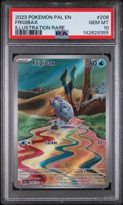 2023 POKEMON PAL EN-PALDEA EVOLVED ILLUSTRATION RARE #208 FRIGIBAX PSA 10 - Image 1