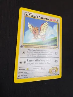 LT. SURGE'S SPEAROW 83/132 1st Edition Gym Heroes WOTC Pokemon Card Near Mint - Image 2