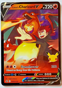 Pokemon TCG: Lance's Charizard V Celebrations Black Star Promo SWSH133 MINT - Image 1