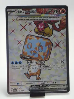 Pokemon Eiscue EX 210/197 SV03: Obsidian Flames Ultra Rare Full Art Holo - Image 1