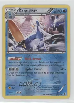 Samurott Reverse Foil Pokemon Black & White Legendary Treasures #39 - Image 1