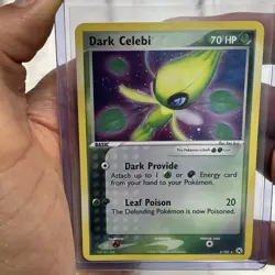 Pokemon Dark Celebi 4/101 Hidden Legends Holo Pokemon SWIRL Vintage Rare LP/NM - Image 3