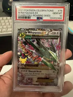 M Rayquaza EX Celebrations #76 (2021) Classic Collection Holo PSA 10 Pokemon - Image 1