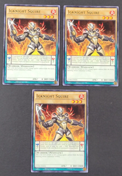 Yugioh TCG - 3x Igknight Squire - CORE-EN026 - NM - 1st Edition - Warrior - 2015 - Image 1