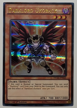 Yugioh - Darklord Ukoback - DUSA-EN022 - NM - Ultra Rare - Holo - 1st Ed - 2017 - Image 1