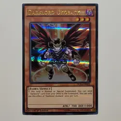 Yugioh - Darklord Ukoback - DUSA-EN022 - NM - Ultra Rare - Holo - 1st Ed - 2017 - Image 2