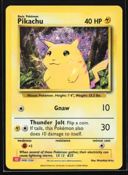 Pikachu 008/034 Trading Card Game Classic Collection Holo Pokemon Card - Image 1