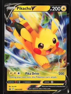 Pikachu V SWSH285 SWSH: Sword & Shield Black Star Promo Pokemon Card - Image 1