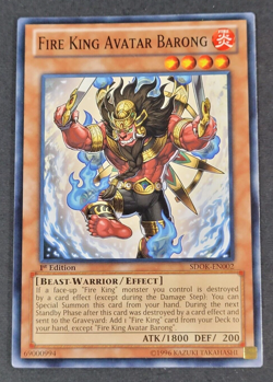 Yugioh TCG - Fire King Avatar Barong - SDOK-EN002 - NM - 1st Ed - Monster 2013 - Image 1