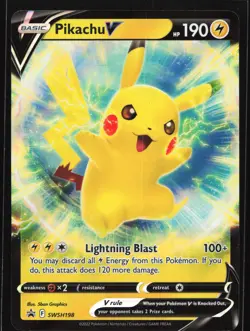 Pikachu V SWSH198 SWSH: Sword & Shield Black Star Promo Pokemon Card - Image 1