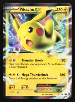 Pikachu EX XY174 XY Black Star Promo Pokemon Card - Image 1