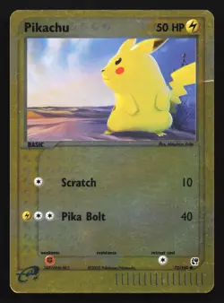 Pikachu 72/100 Sandstorm Reverse Holo Common Pokemon Card - Image 1