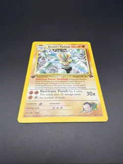 Giovanni's Machamp - 1st Edition Holo - 1/132 Gym Challenge - Pokemon TCG - 2000 - Image 5