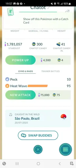 Pokemon Go Shiny Chatot - Image 2