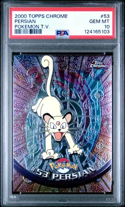 2000 TOPPS CHROME POKEMON T.V. #53 PERSIAN PSA 10 - Image 1