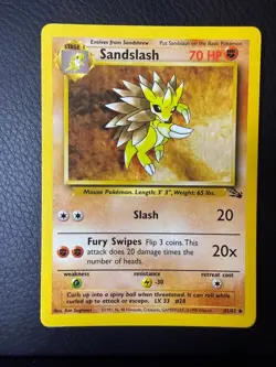MP Unlimited Fossil Sandslash 41/62 Uncommon Pokemon - Image 1