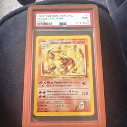 Blaine's Arcanine 1/132 Holo Gym Challenge Pokemon PSA 9 - Image 1