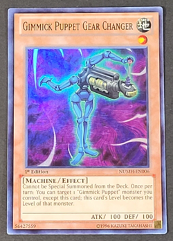 Yugioh TCG - Gimmick Puppet Gear Changer - NUMH-EN006 NM - Super Rare - 1st 2013 - Image 1