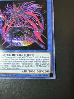 Yugioh Magician of Black Chaos MAX TN19-EN002 Secret Rare Limited Edition LP - Image 4