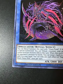 Yugioh Magician of Black Chaos MAX TN19-EN002 Secret Rare Limited Edition LP - Image 5