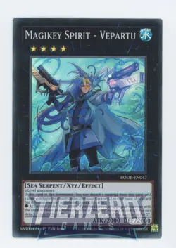 Yugioh BODE-EN047 Magikey Spirit - Vepartu Super Rare 1st Edition NM/LP - Image 1