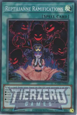 Yugioh BODE-EN060 Reptilianne Ramifications Super Rare 1st Edition NM/LP - Image 1