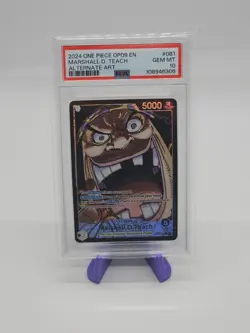 One piece TCG Marshall D. Teach Alt Art OP09-081 Emperors In New World PSA 10 - Image 1