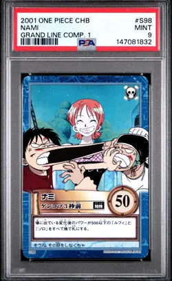 2001 Japanese One Piece CHB Nami S98 PSA 9 MINT Grand Line Comp. 1 - Image 3