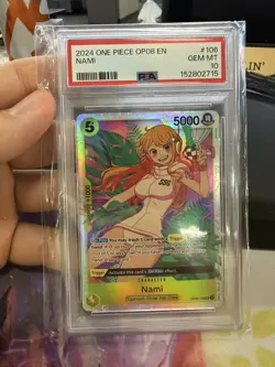 One Piece Two Legends Nami OP08-106 Super Rare SR Holo English PSA 10 - Image 1