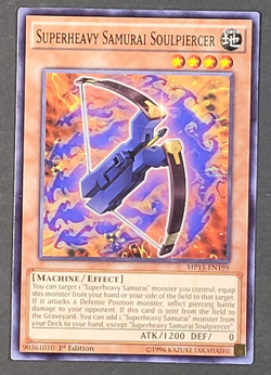Yugioh TCG- Superheavy Samurai Soulpiercer - MP15-EN199 - NM - 1st Ed. - 2015 - Image 1