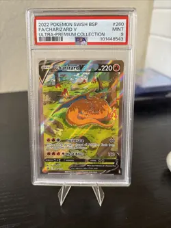 PSA 9 Charizard VSTAR SWSH260 Ultra Premium Collection Pokemon Card - Image 1