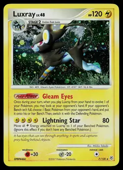 Pokemon Card - Luxray Diamond and Pearl 7/130 Holo Rare - Image 1