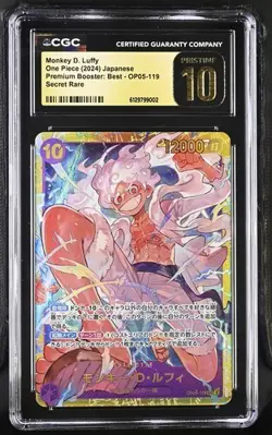 CGC 10 PRISTINE One Piece card Monkey D. Luffy OP05-119 OP-05 New Era Japanese - Image 2