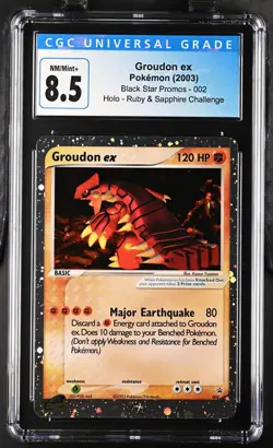 CGC 8.5 Groudon ex 2003 Black Star Promos 002 Holo Pokemon Card - Image 1