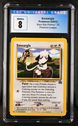 CGC 8 Smeargle 32 2001 Black Star Promos Pokemon League Pokemon Card - Image 1