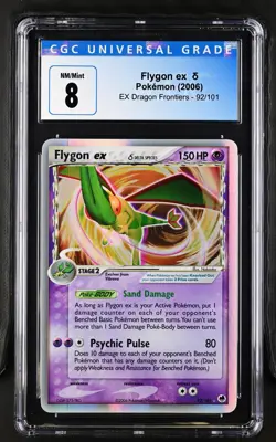 CGC 8 Flygon ex 92/101 2006 EX Dragon Frontiers Ultra Rare Pokemon Card - Image 1