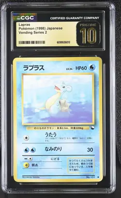 CGC 10 PRISTINE Lapras 131 Vending Series 2 Japanese Pokemon Card - Image 1