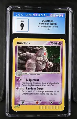 CGC 9 Dusclops 4/100 2003 EX Sandstorm Holo Rare Pokemon Card - Image 1