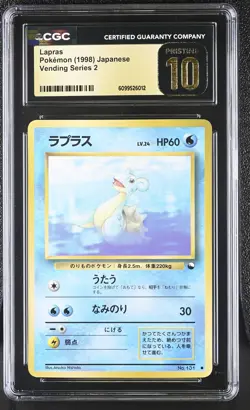 CGC 10 PRISTINE Lapras 131 Vending Series 2 Japanese Pokemon Card - Image 1