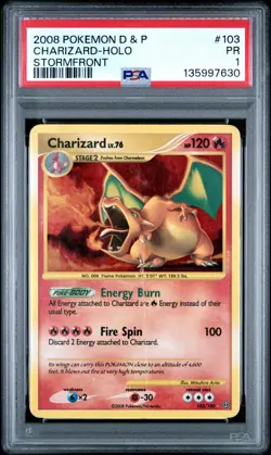 PSA 1 Charizard 103/100 2008 Stormfront Secret Rare Pokemon Card - Image 1