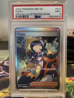 PSA 9 Poppy 227/197 Obsidian Flames Special Illustration Rare Pokemon Card - Image 3