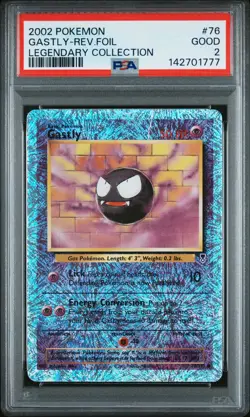 PSA 2 Gastly 76/110 2002 Legendary Collection Reverse Holo Pokemon Card - Image 1