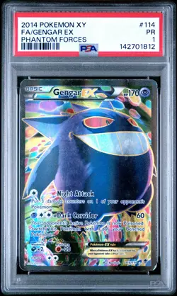 PSA 1 Gengar EX 114/119 2014 Phantom Forces Ultra Rare Pokemon Card - Image 1