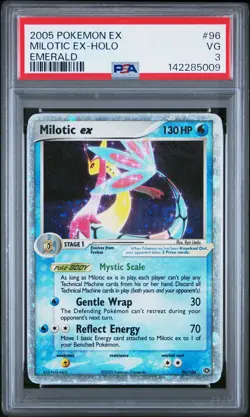 PSA 3 Milotic ex 96/106 2005 Emerald Ultra Rare Pokemon Card - Image 1