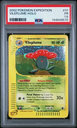 PSA 1.5 Vileplume 31/165 2002 Expedition Holo Rare Pokemon Card POP 1 - Image 1